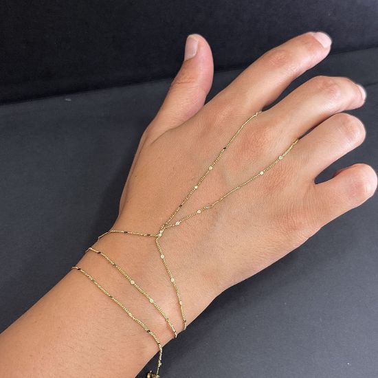 Zincir Minimal Pul Detaylı Gold Şahmeran resmi