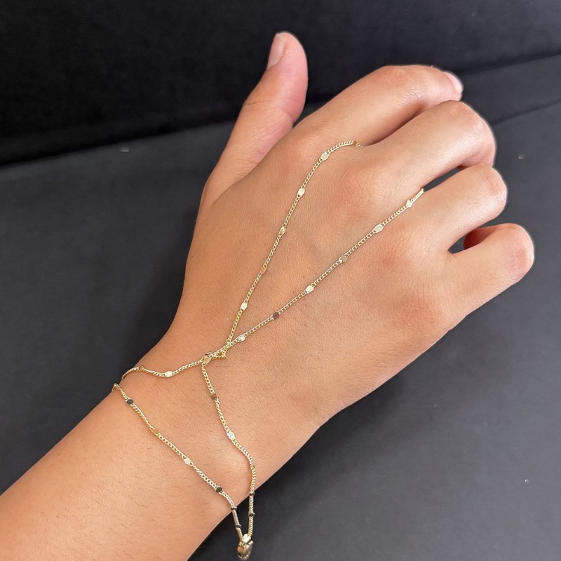 Zincir Pul Detaylı Gold Şahmeran resmi