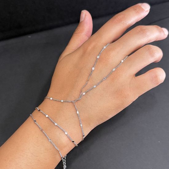 Zincir Pul Detaylı Silver Şahmeran resmi