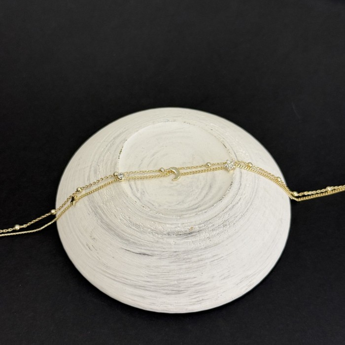 İkili Charm Detaylı  Halhal resmi