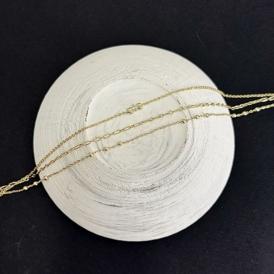 Üçlü Taş Detay Halhal resmi