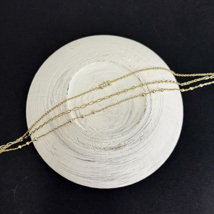 Üçlü Taş Detay Halhal resmi