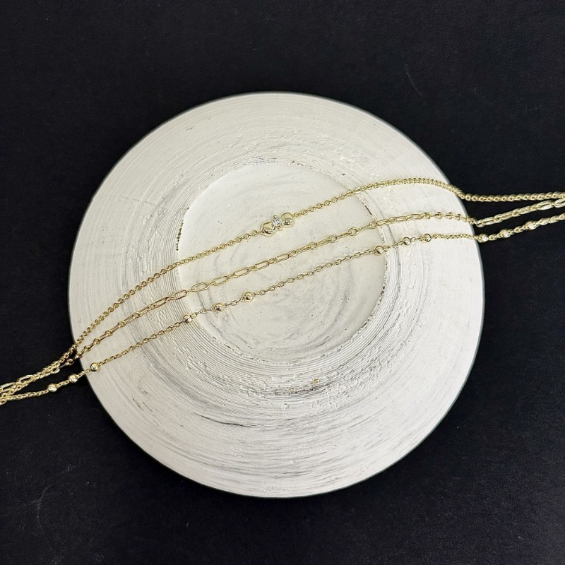 Üçlü Taş Detay Halhal resmi