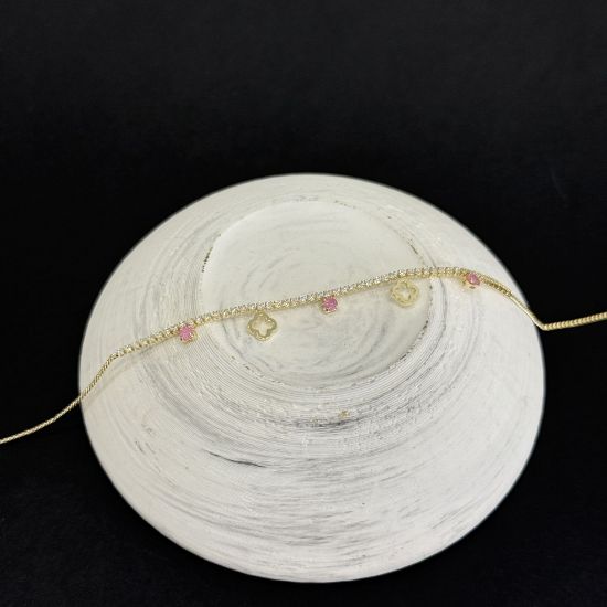 Suyolu Yonca Pembe Boncuk Halhal resmi