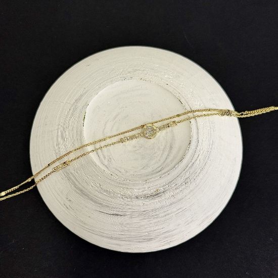 İkili Ortası Taş Detay Halhal resmi