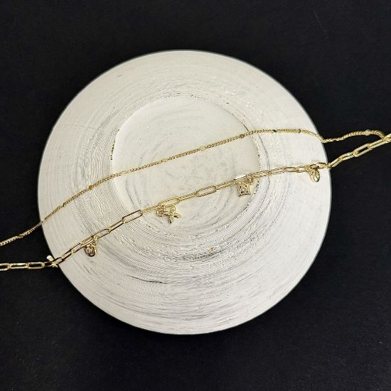 İkili Sembol Charm Halhal  resmi