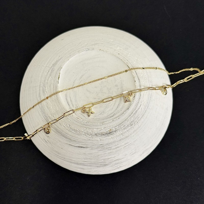 İkili Sembol Charm Halhal  resmi