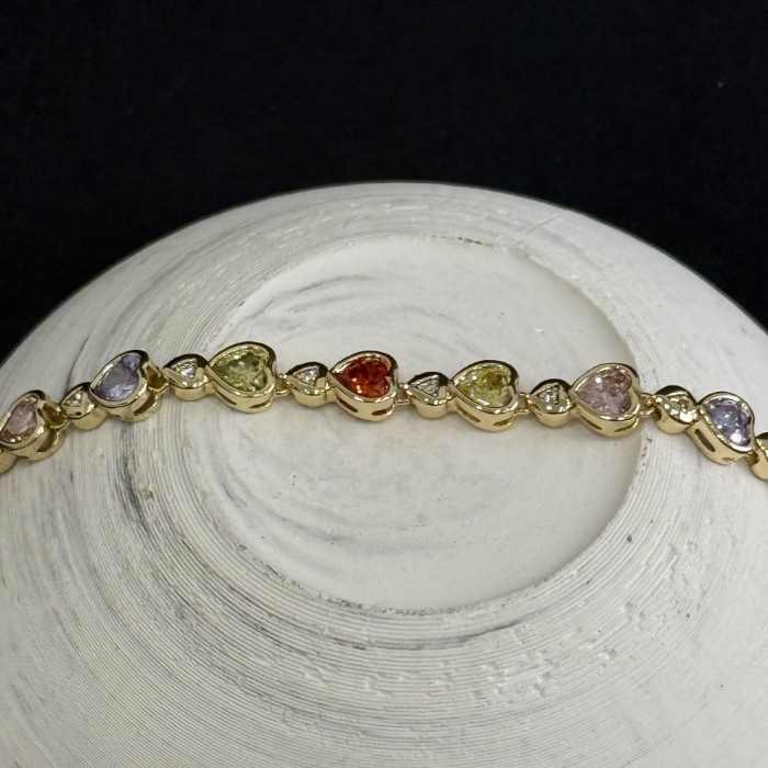 Xuping Renkli Ful Kalp Bileklik resmi