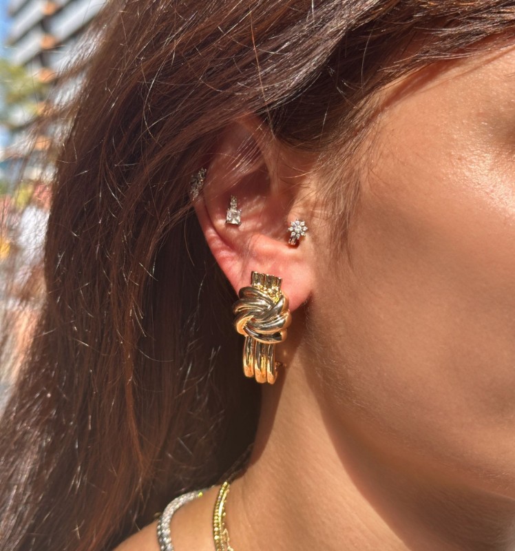 Düğüm Küpe Gold resmi