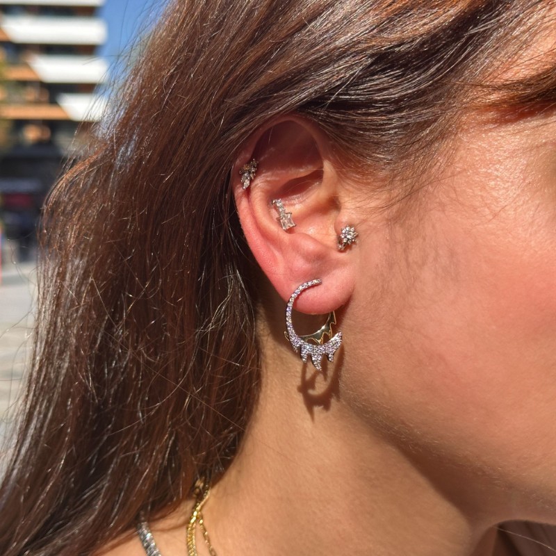 İkili Kullanabilen Tasarım Küpe resmi