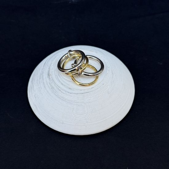 Dörtlü Silver-Gold Taşsız Yüzük resmi