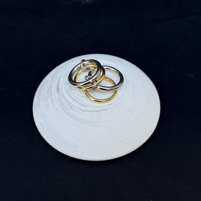 Dörtlü Silver-Gold Taşsız Yüzük resmi