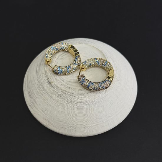 Ful Taş Halka Küpe resmi