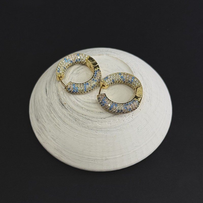 Ful Taş Halka Küpe resmi