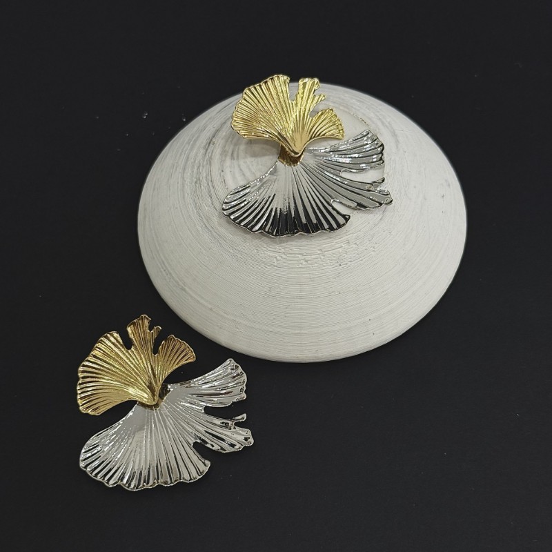 Gold-Silver İstiridye Küpe resmi