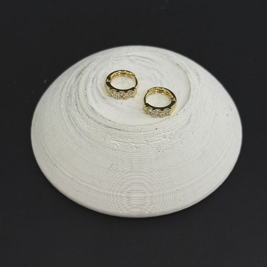 Minimal Beyaz Taş Küpe resmi