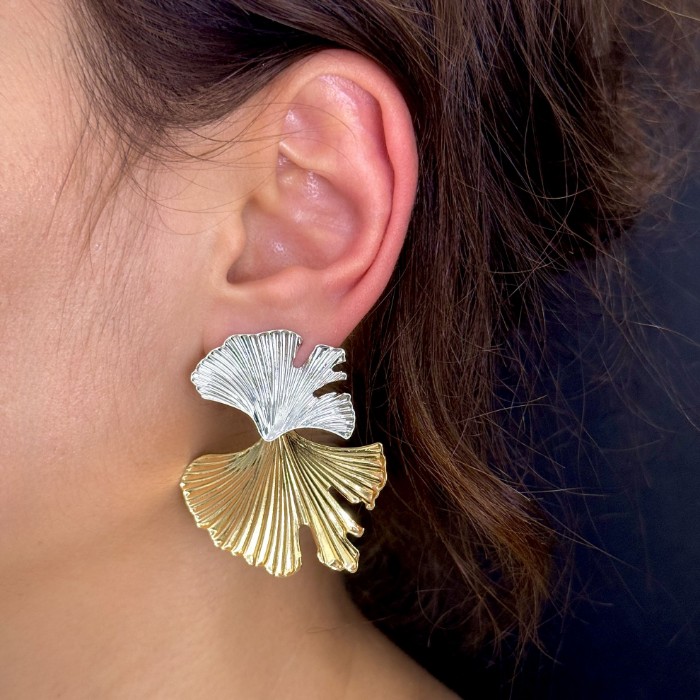 Silver-Gold İstiridye Küpe resmi