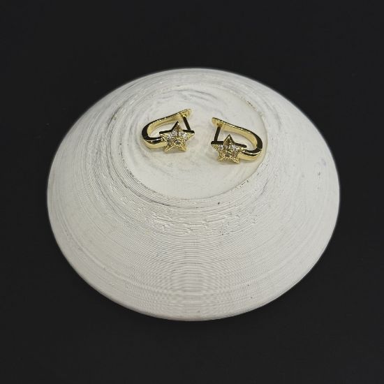 Minimal Yıldız Küpe Gold resmi