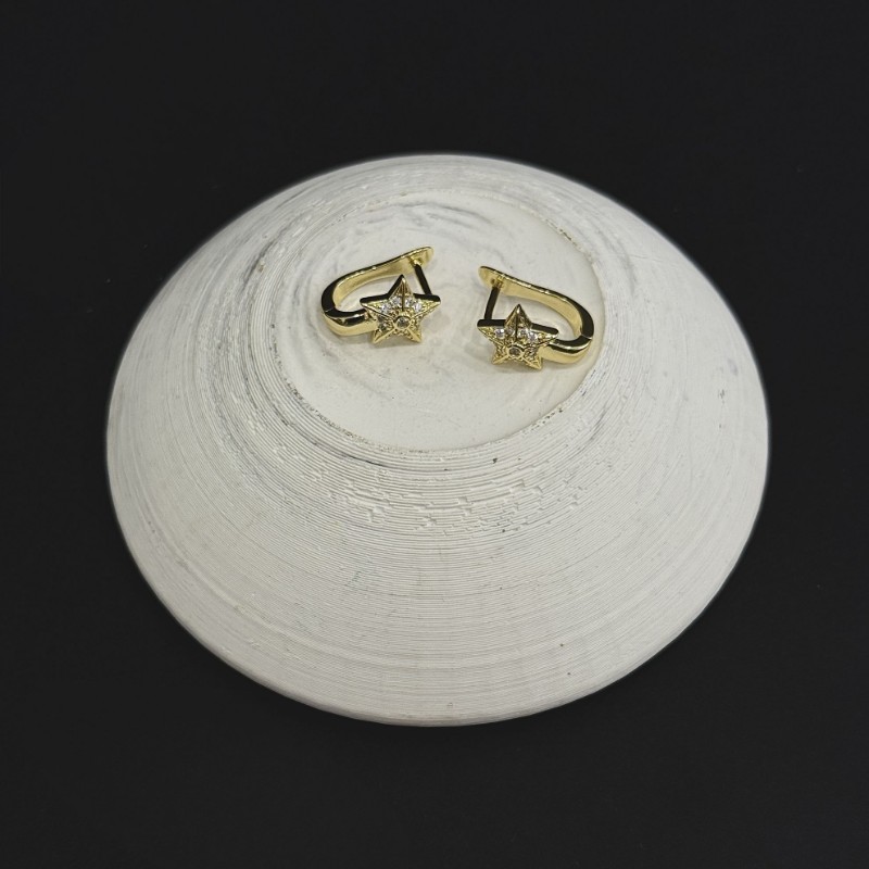 Minimal Yıldız Küpe Gold resmi