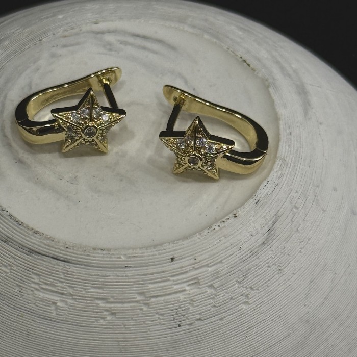 Minimal Yıldız Küpe Gold resmi