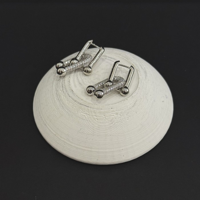 Tiff Taşlı Silver Küpe resmi