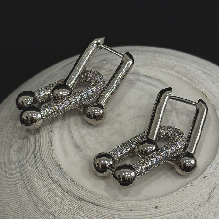 Tiff Taşlı Silver Küpe resmi