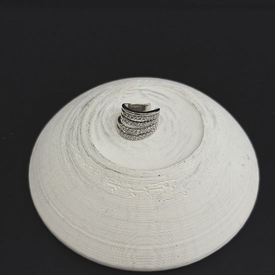 Taşlı Silver Nazar Boncuklu Kıkırdak resmi