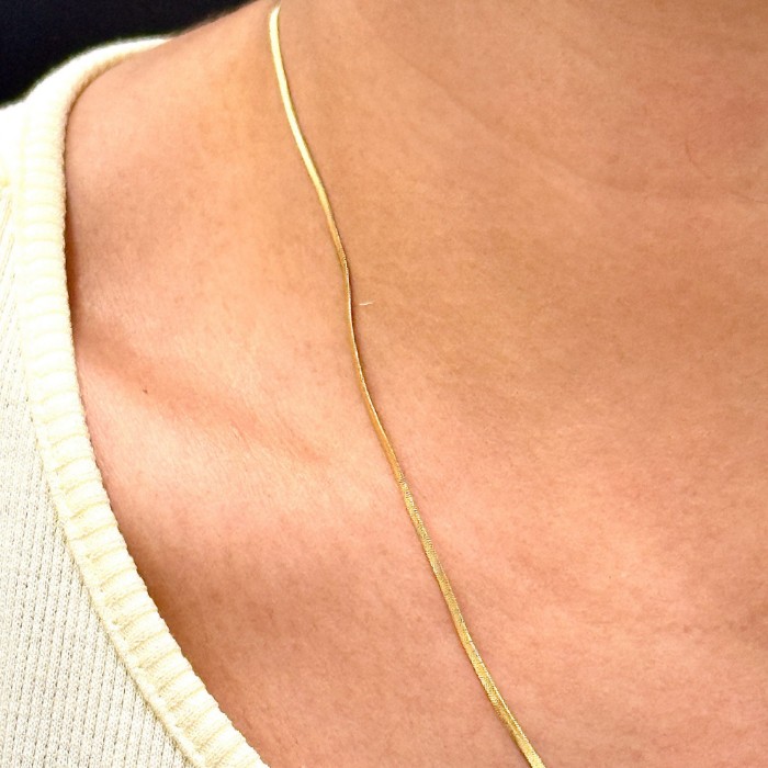 Çelik İnce İtalyan Zincir Gold resmi