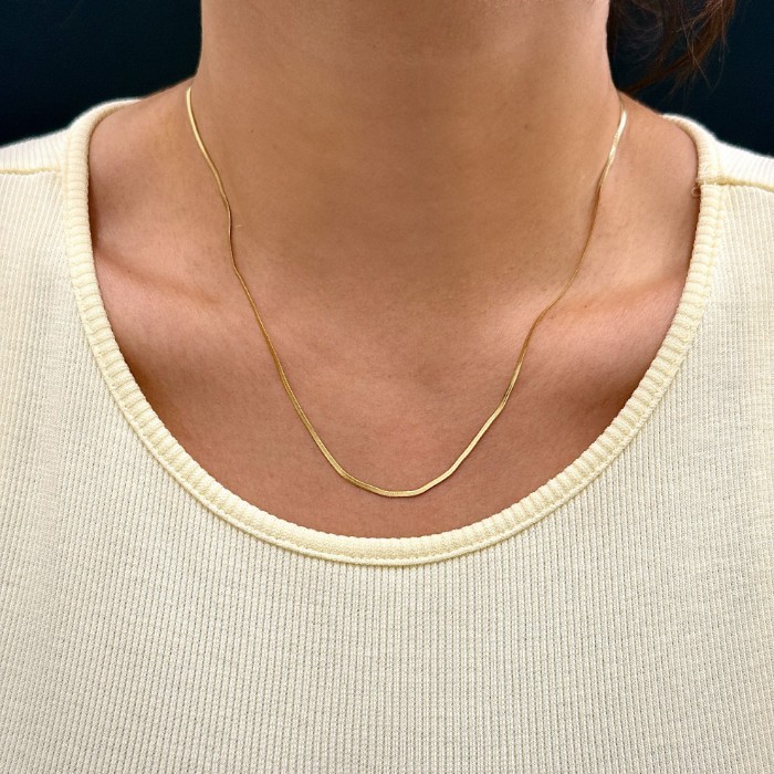 Çelik İnce İtalyan Zincir Gold resmi