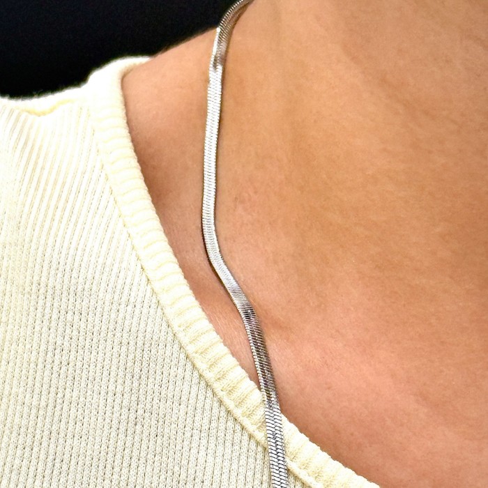 Çelik İtalyan Zincir Silver resmi