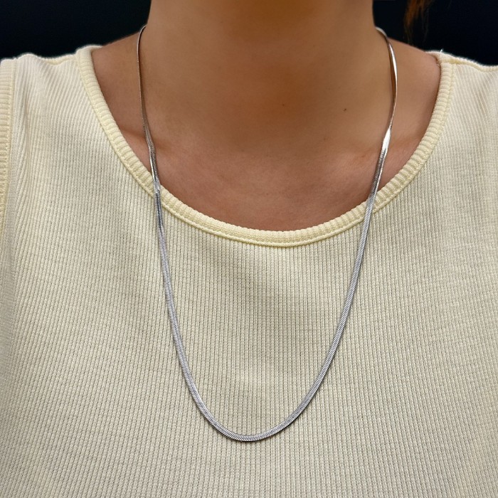 Çelik İtalyan Zincir Silver resmi