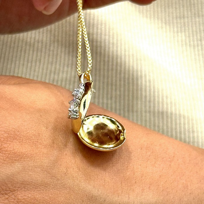 Çelik Alya Kolye Gold resmi