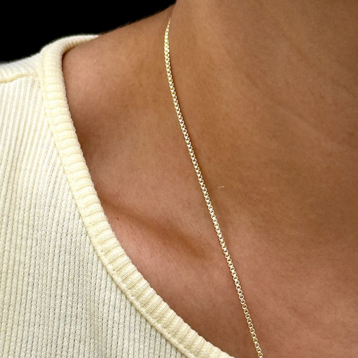 Çelik Alya Kolye Gold resmi