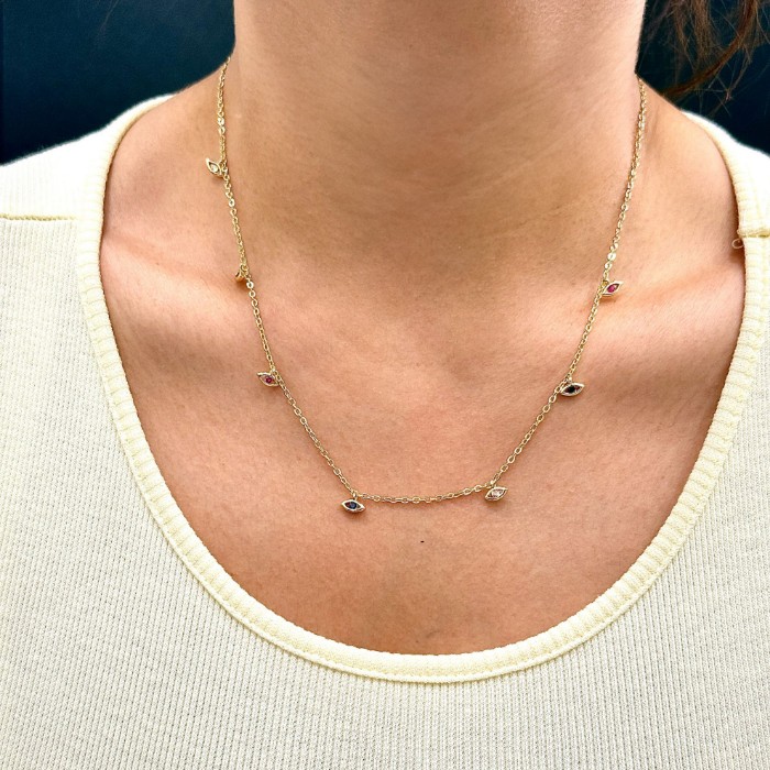 Minimal Göz Sallantılı Kolye resmi