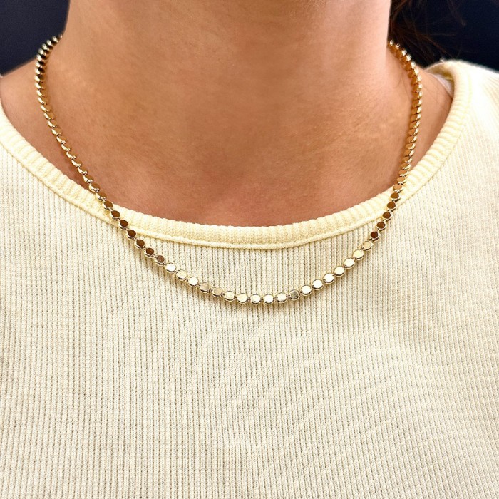 Xuping Pul Ezme Zincir 45 cm Gold resmi