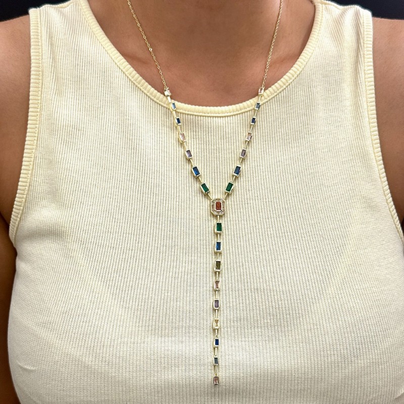 Y Kolye Baget Taş  resmi