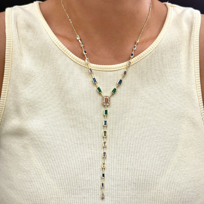 Y Kolye Baget Taş  resmi