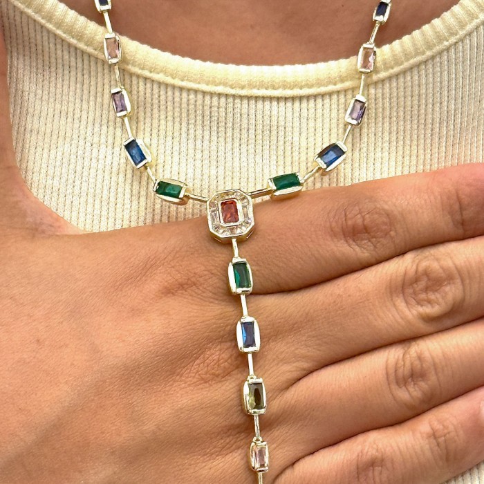 Y Kolye Baget Taş  resmi