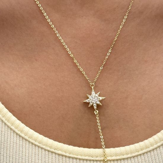 Y Kolye Kutup Yıldız Gold resmi