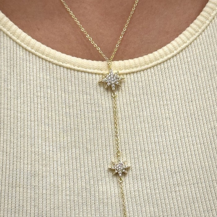 Y Kolye Kutup Yıldız Gold resmi