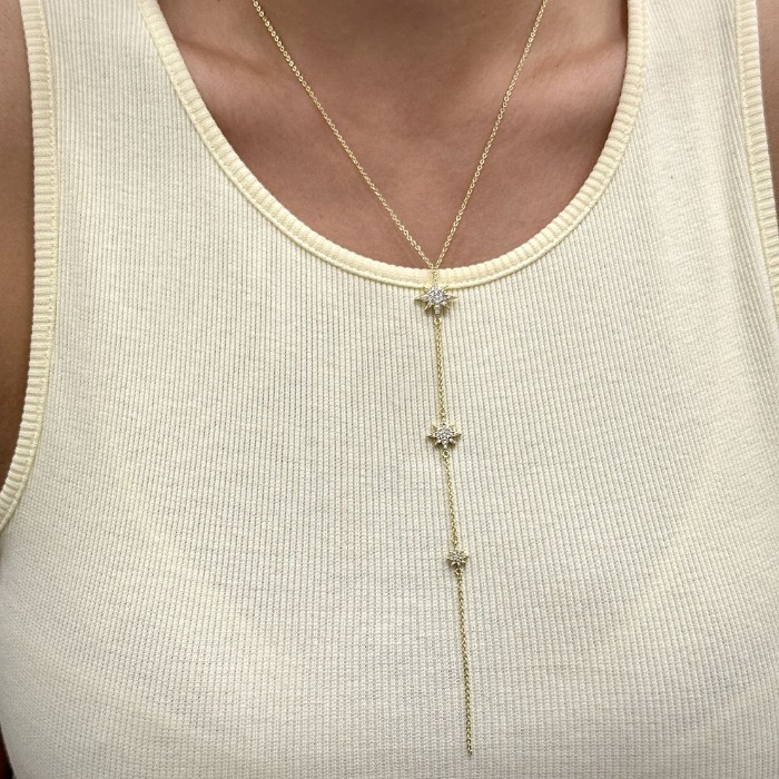 Y Kolye Kutup Yıldız Gold resmi