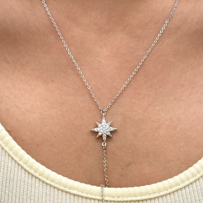 Y Kolye Kutup Yıldız Silver resmi