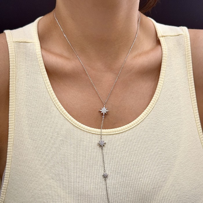 Y Kolye Kutup Yıldız Silver resmi