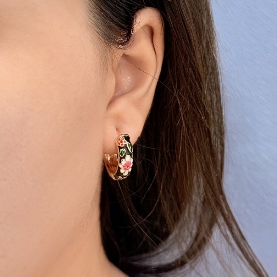 Sakura Bahar Halka Küpe resmi