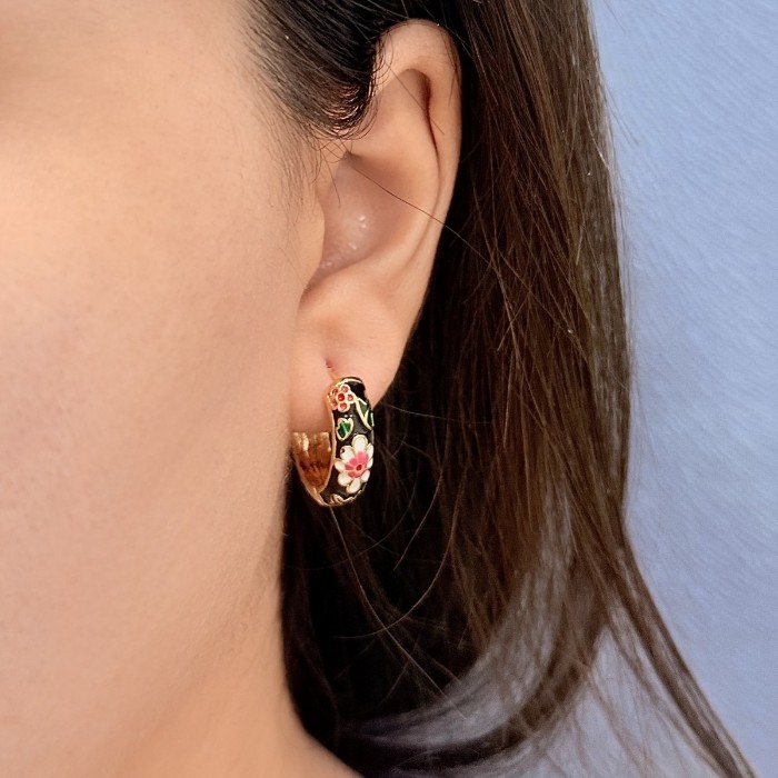 Sakura Bahar Halka Küpe resmi