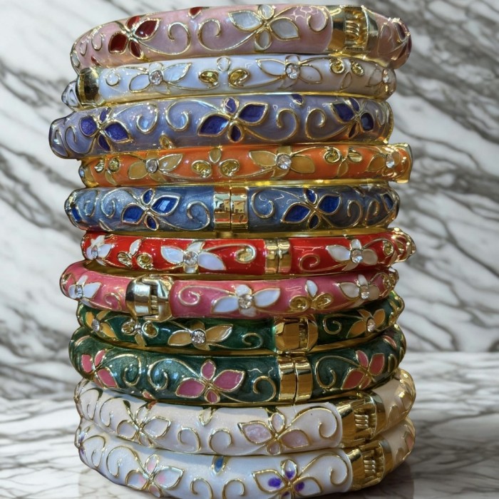   Turuncu Mineli Daisy Koleksiyonu Bileklik resmi