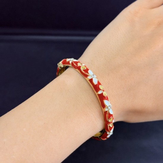 Kırmızı Mineli Daisy Koleksiyonu Bileklik resmi