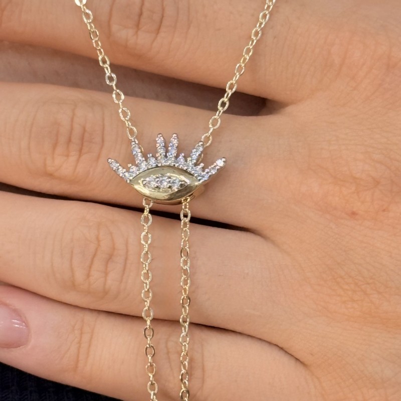 Nazar Gözü Detaylı Kolye resmi