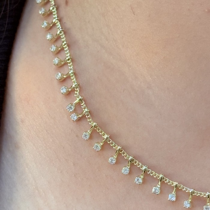 Damla Taşlı Gold Kolye resmi