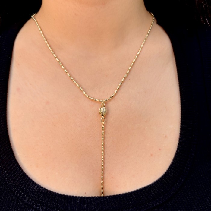 Altın Top Detaylı Kolye resmi